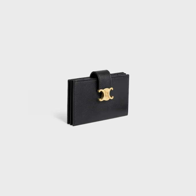 Accordeon Card Holder Nino in Supple Grained Calfskin