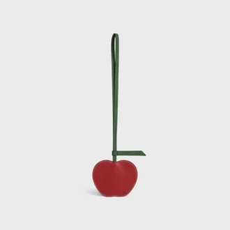 Apple Keyring in Smooth Lambskin