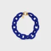 Ata Celine Links Necklace in Beads and Brass with Gold Finish