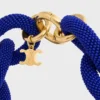 Ata Celine Links Necklace in Beads and Brass with Gold Finish