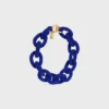 Ata Celine Links Necklace in Beads and Brass with Gold Finish