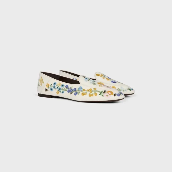 Aura Loafer in Flowers Embroidered Velvet Aura Loafer in Flowers Embroidered Velvet