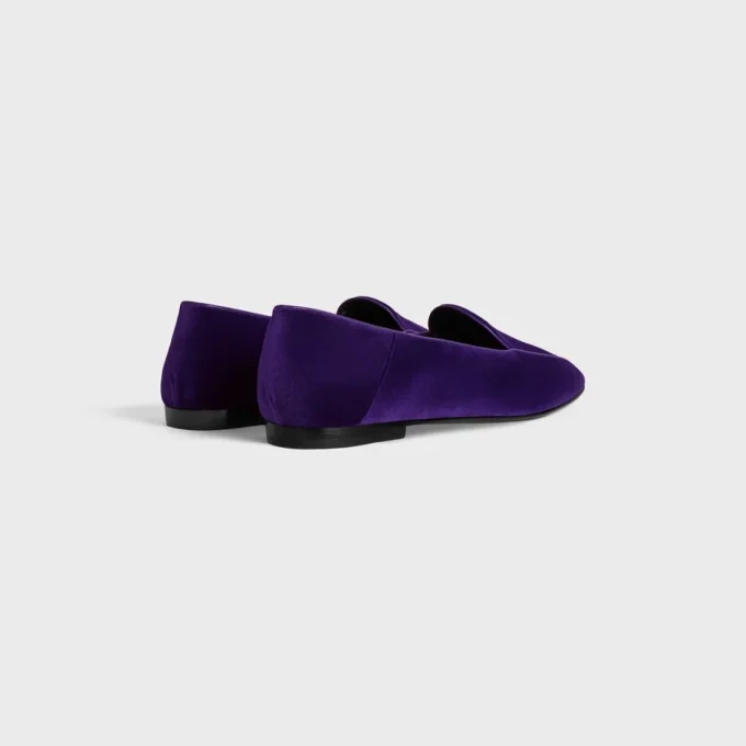 Aura Loafer with Triomphe in Velvet Aura Loafer with Triomphe in Velvet