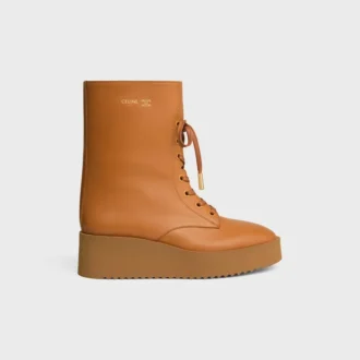 Austin Lace-Up Boot in Shiny Calfskin