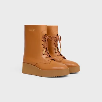 Austin Lace-Up Boot in Shiny Calfskin