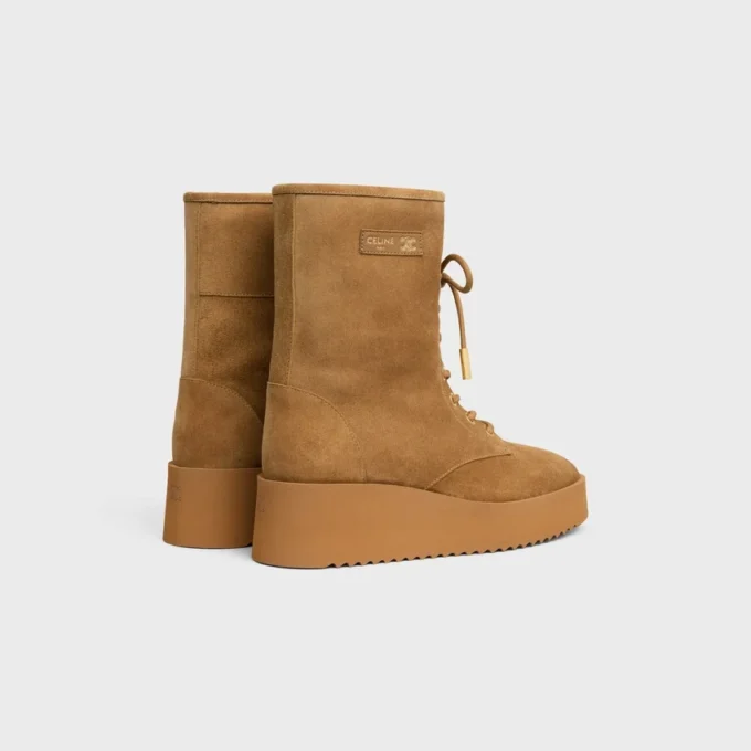 Austin Lace-Up Boot in Suede Calfskin and Shearling Austin Lace-Up Boot in Suede Calfskin and Shearling