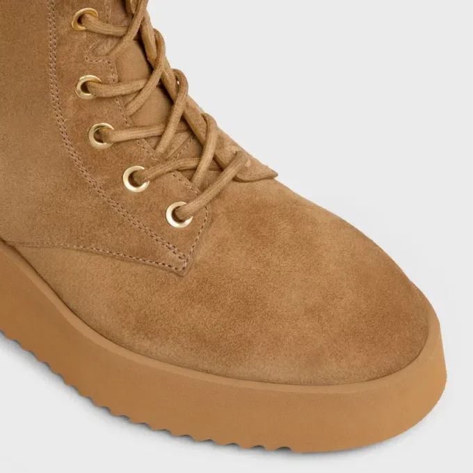 Austin Lace-Up Boot in Suede Calfskin and Shearling Austin Lace-Up Boot in Suede Calfskin and Shearling