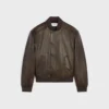 Aviator Teddy Jacket in Grained Calfskin