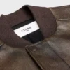 Aviator Teddy Jacket in Grained Calfskin