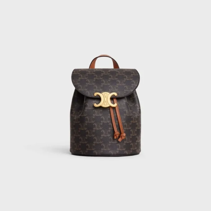 Backpack Celine Bonnie in Triomphe Canvas and Calfskin Backpack Celine Bonnie in Triomphe Canvas and Calfskin