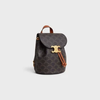 Backpack Celine Bonnie in Triomphe Canvas and Calfskin