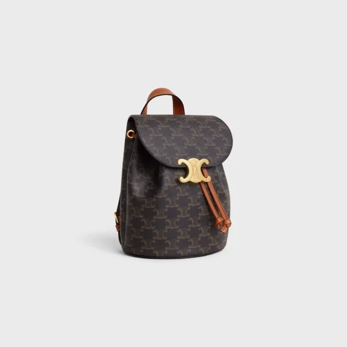 Backpack Celine Bonnie in Triomphe Canvas and Calfskin Backpack Celine Bonnie in Triomphe Canvas and Calfskin