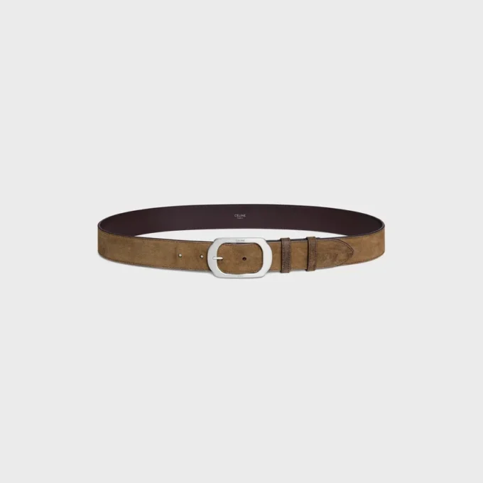 Bc-21 35Mm Belt in Suede Calfskin with Waxed Effect Bc-21 35Mm Belt in Suede Calfskin with Waxed Effect