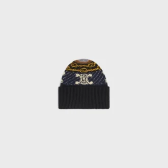 Beanie in Jacquard Cashmere