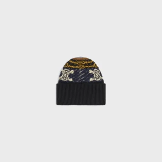 Beanie in Jacquard Cashmere