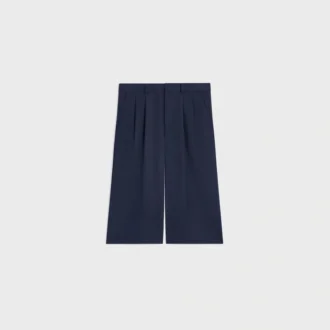 Bermudas in Cotton and Wool Gabardine