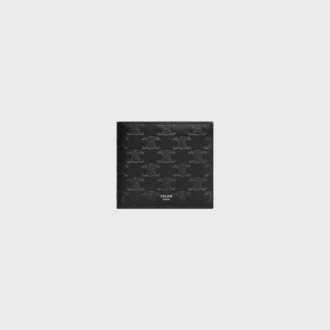 Bi-Fold Card Holder in Calfskin with Triomphe Embossed