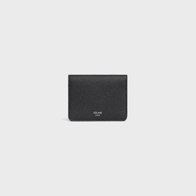 Bi-Fold Card Holder in Grained Calfskin Bi-Fold Card Holder in Grained Calfskin