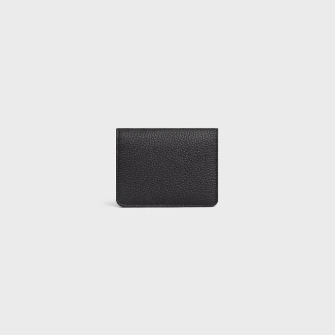 Bi-Fold Card Holder in Grained Calfskin Bi-Fold Card Holder in Grained Calfskin