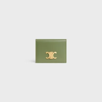 Bi-Fold Card Holder Triomphe in Shiny Calfskin