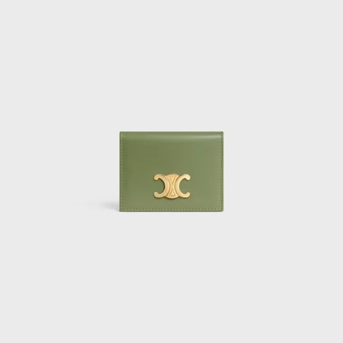 Bi-Fold Card Holder Triomphe in Shiny Calfskin