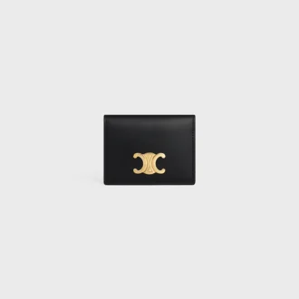 Bi-Fold Card Holder Triomphe in Shiny Calfskin