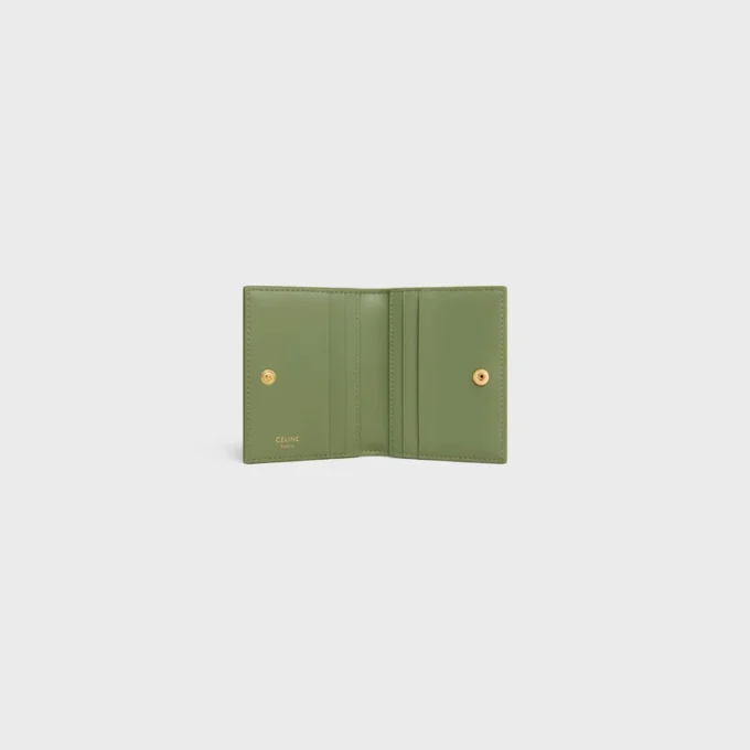 Bi-Fold Card Holder Triomphe in Shiny Calfskin