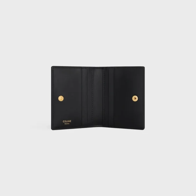 Bi-Fold Card Holder Triomphe in Shiny Calfskin