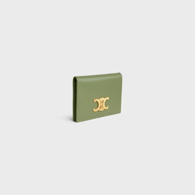 Bi-Fold Card Holder Triomphe in Shiny Calfskin