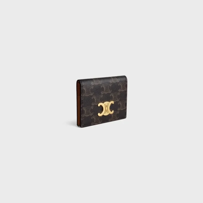 Bi-Fold Card Holder Triomphe in Triomphe Canvas Bi-Fold Card Holder Triomphe in Triomphe Canvas