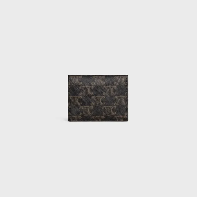 Bi-Fold Card Holder Triomphe in Triomphe Canvas Bi-Fold Card Holder Triomphe in Triomphe Canvas
