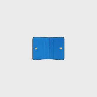 Bi-Fold Card Holder Triomphe Stamp in Supple Grained Calfskin