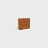 Bi-Fold Card Holder Triomphe Stamp in Supple Grained Calfskin