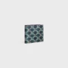 Bi-Fold Wallet in Striped Triomphe Canvas and Calfskin Bi-Fold Wallet in Striped Triomphe Canvas and Calfskin