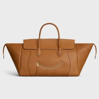Big Smile Luggage in Natural Supple Calfskin