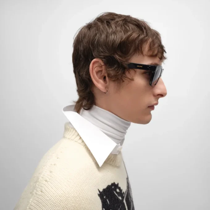 Black Frame 41 Sunglasses in Acetate Black Frame 41 Sunglasses in Acetate