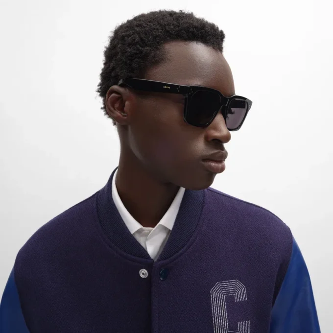 Black Frame 45 Sunglasses in Acetate Black Frame 45 Sunglasses in Acetate