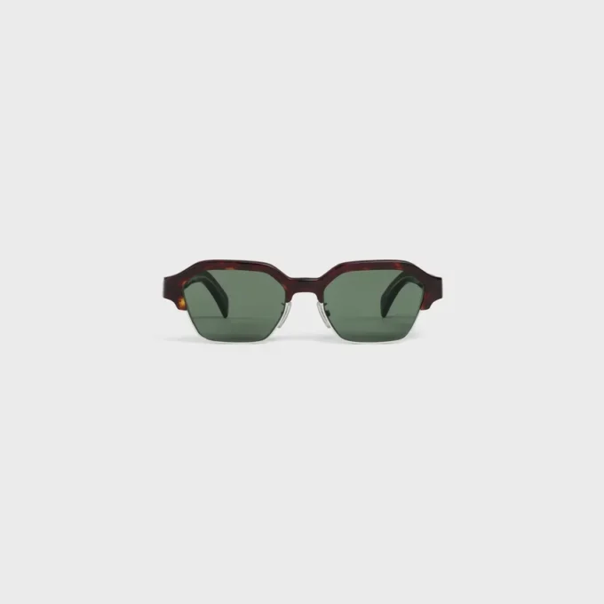 Black Frame 63 Sunglasses in Acetate and Metal Black Frame 63 Sunglasses in Acetate and Metal