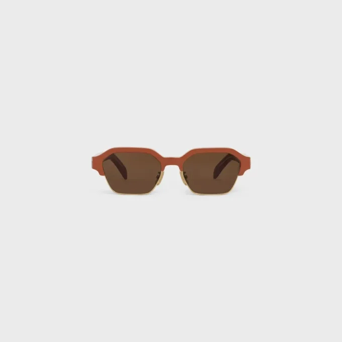 Black Frame 63 Sunglasses in Acetate and Metal Black Frame 63 Sunglasses in Acetate and Metal