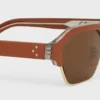 Black Frame 63 Sunglasses in Acetate and Metal Black Frame 63 Sunglasses in Acetate and Metal
