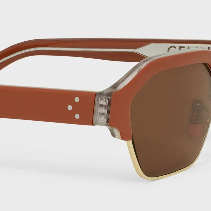 Black Frame 63 Sunglasses in Acetate and Metal Black Frame 63 Sunglasses in Acetate and Metal
