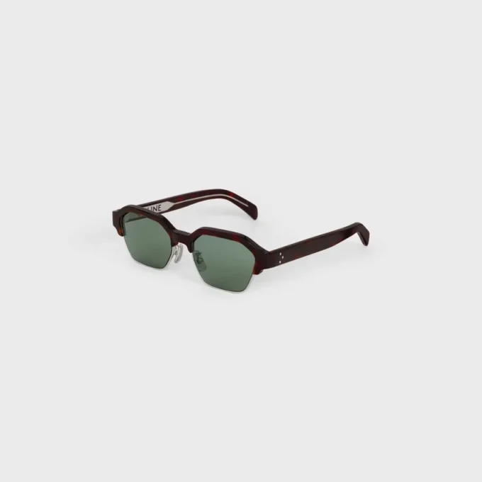 Black Frame 63 Sunglasses in Acetate and Metal Black Frame 63 Sunglasses in Acetate and Metal