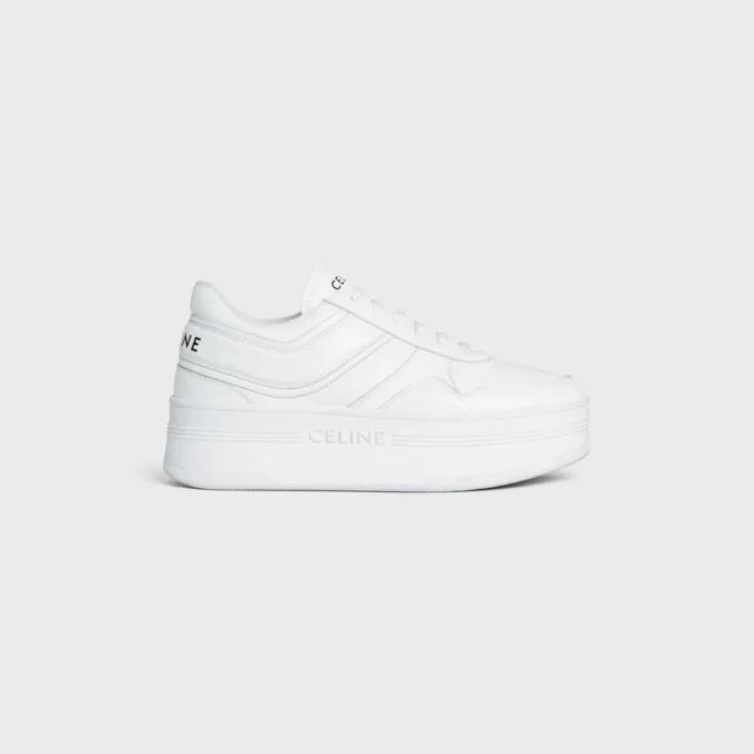 Block Sneakers with Wedge Outsole in Calfskin Block Sneakers with Wedge Outsole in Calfskin