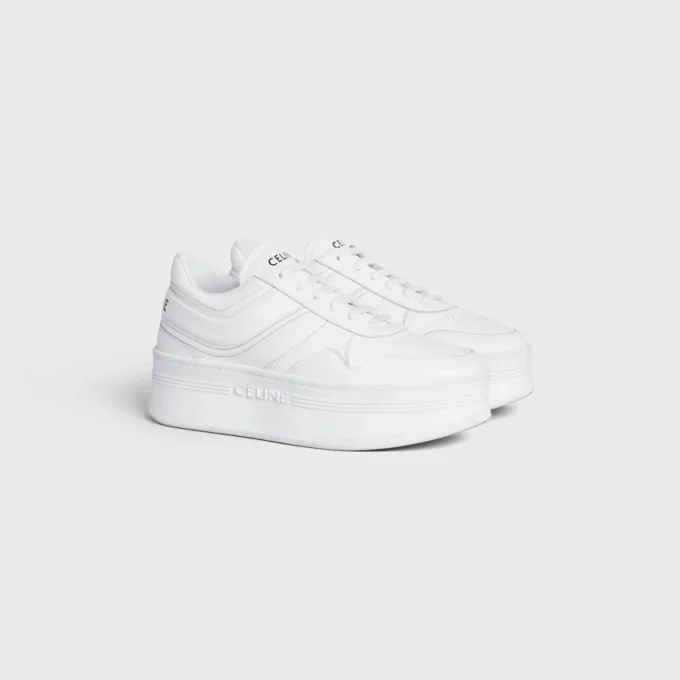 Block Sneakers with Wedge Outsole in Calfskin Block Sneakers with Wedge Outsole in Calfskin