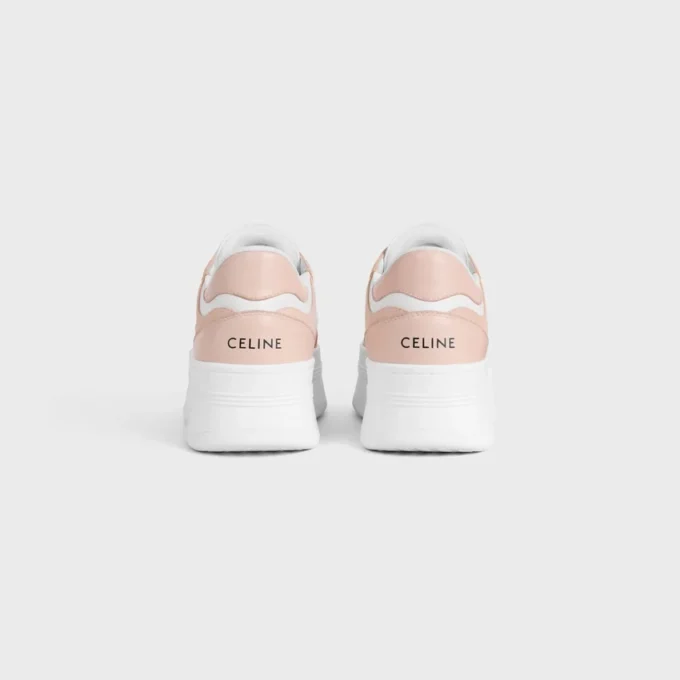 Block Wedge Sneaker in Calfskin and Suede Calfskin Block Wedge Sneaker in Calfskin and Suede Calfskin