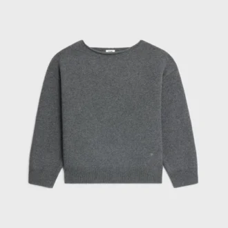 Boatneck Sweater in Wool and Cashmere