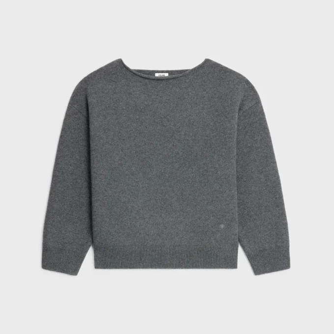 Boatneck Sweater in Wool and Cashmere Boatneck Sweater in Wool and Cashmere