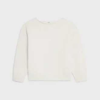 Boatneck Sweater in Wool and Cashmere