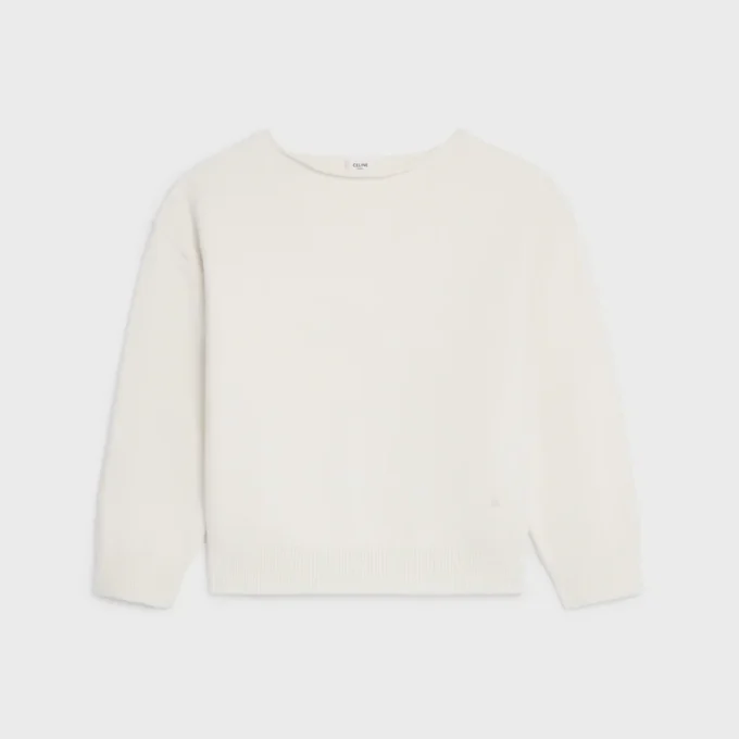 Boatneck Sweater in Wool and Cashmere Boatneck Sweater in Wool and Cashmere