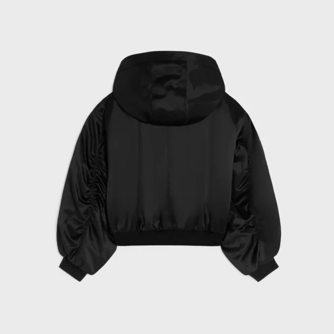 Bomber Jacket in Cotton Satin Bomber Jacket in Cotton Satin